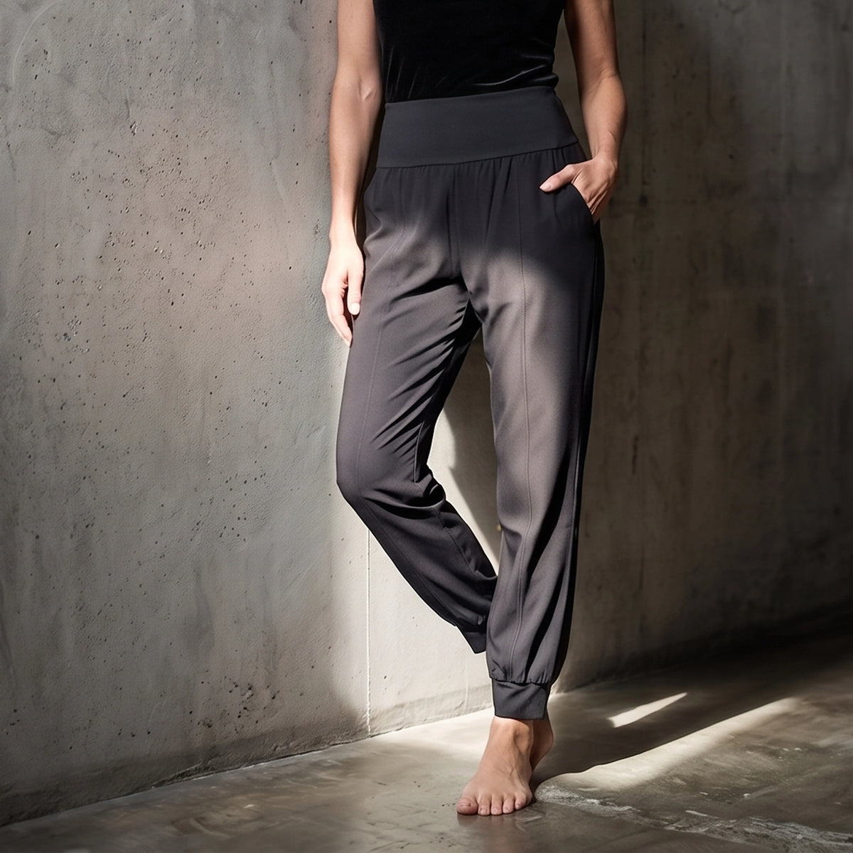 High-Waist Woven Jogger Pant
